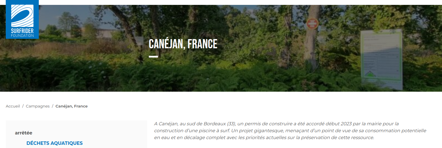 Communiqué Surfrider