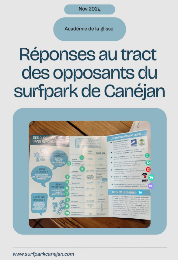 Le tract avec les éléments que nous allons commenter