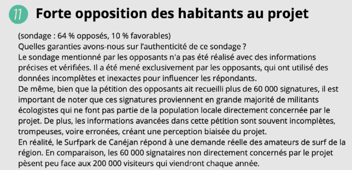 Forte opposition des habitants au projet
