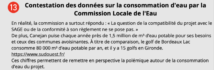 Contestation des données sur la consommation d’eau