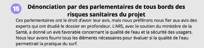 Dénonciation par des parlementaires