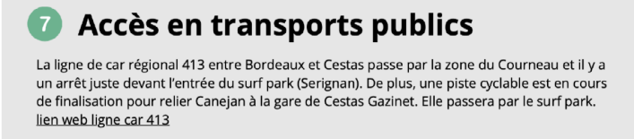Accès en transports publics