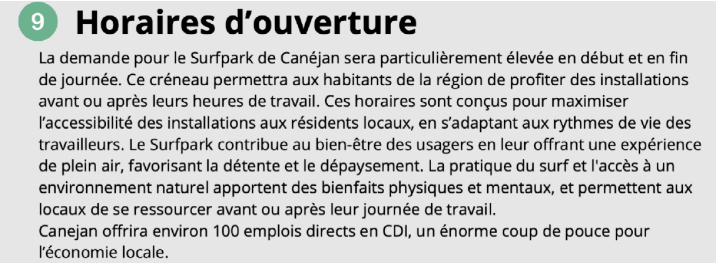 Horaires d’ouverture