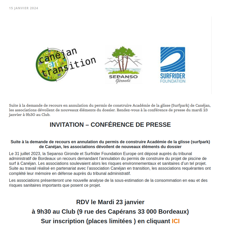 Conférence de presse